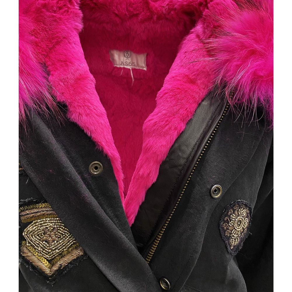 AS65 Schwarze Baumwoll-Parka